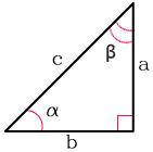 Найти углы прямоугольного треугольника зная длину катетов